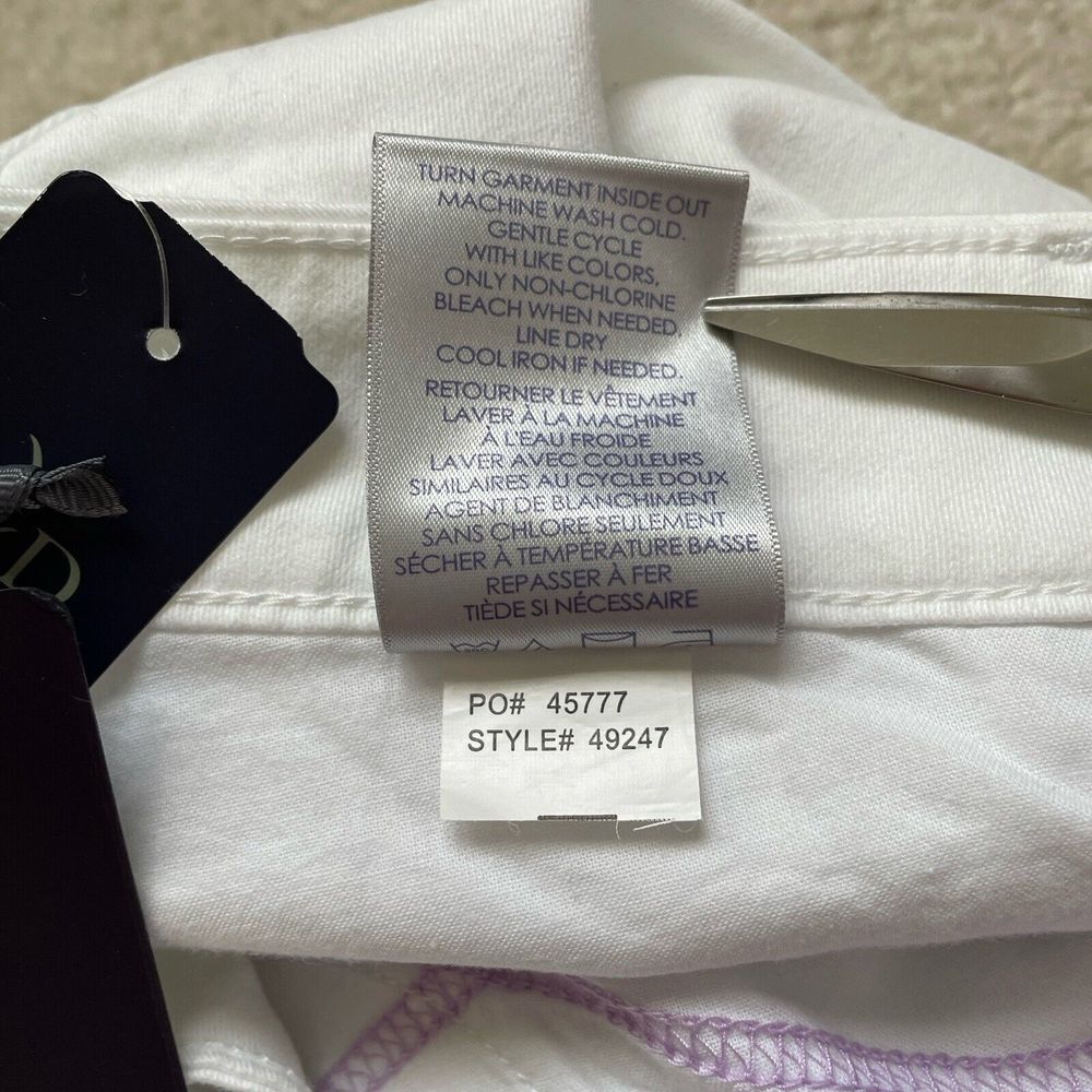 NYDJ Original Slimming Fit Pants Optic White Ankle Sz 16 Lift+tuck Tech NWT - Picture 13 of 13